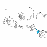 OEM Kia Rio Front Wheel Hub Assembly Diagram - 517501J000