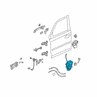 OEM 2013 Honda Pilot Latch, Left Front Door Power Diagram - 72150-SZA-A02