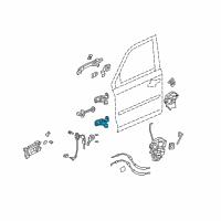 OEM 2003 Honda Civic Hinge, Left Front Door (Lower) Diagram - 67460-S5D-A01ZZ