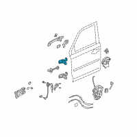 OEM Honda Accord Crosstour Hinge, Left Front Door (Upper) Diagram - 67450-TX4-H02ZZ