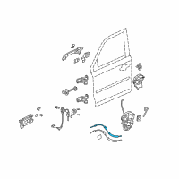 OEM 2009 Honda Pilot Cable, Front Door Lock Diagram - 72133-SZA-A00