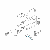 OEM 2011 Honda Pilot Cable, Front Inside Handle Diagram - 72131-SZA-A00