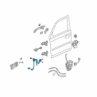 OEM 2010 Honda Pilot Cylinder, Driver Side Door Diagram - 72185-SZA-A01