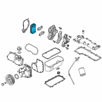 OEM 2017 Ram ProMaster 1500 Engine Oil Cooler Diagram - 68109489AA