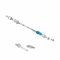 OEM 2011 Hyundai Tucson Boot Kit-Front Axle Wheel Side Diagram - 49594-2S200