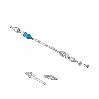 OEM Hyundai Tucson Boot Kit-Front Axle Differential Side Diagram - 49595-2S200