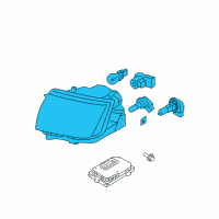 OEM 2008 Lincoln MKX Composite Headlamp Diagram - 8A1Z-13008-A