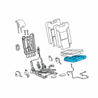 OEM 2016 Chevrolet Suburban Seat Cushion Pad Diagram - 23477500