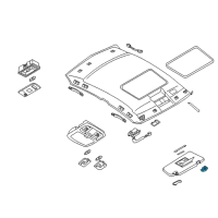 OEM 2008 Infiniti FX35 Holder-SUNVISOR Diagram - 96409-EG000