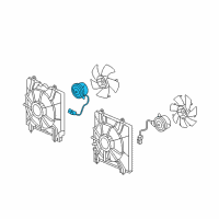 OEM 2008 Honda Accord Motor, Cooling Fan (Denso) Diagram - 19030-R40-A01