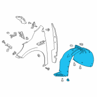 OEM Buick Enclave Fender Liner Diagram - 84604306