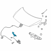 OEM 2015 Nissan Versa Bell Crank-Hood Lock Diagram - 65603-6W80A