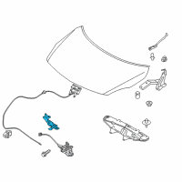 OEM 2017 Nissan Versa Bell Crank-Hood Lock Diagram - 65603-3BN0A