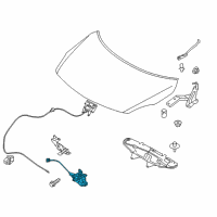 OEM 2016 Nissan Versa Male Assy-Hood Lock Diagram - 65601-3BB0A