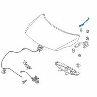 OEM 2015 Nissan Versa Rod-Hood Support Diagram - 65771-3BA0A