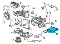 OEM 2021 Chevrolet Corvette Heater Core Diagram - 84396443