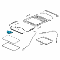 OEM Acura Motor Assembly, Sunroof Diagram - 70450-TZ5-A01