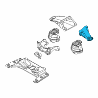 OEM 2009 BMW M6 Engine Mount Bracket Left Diagram - 22-11-2-282-627