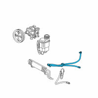 OEM 2006 Dodge Ram 1500 Line-Power Steering Return Diagram - 52113735AH