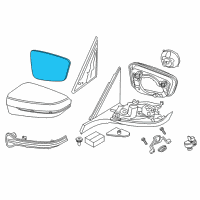 OEM 2022 BMW 740i xDrive Mirror Glass, Plane, Left Diagram - 51-16-7-407-159