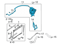 OEM 2022 Nissan Frontier TANK ASSY-RADIATOR RESERVOIR Diagram - 21710-9BT2A