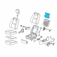 OEM 2009 Chevrolet HHR Heater Asm-Driver Seat Back Cushion Diagram - 21994364