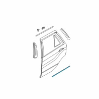 OEM 2003 BMW X5 Moulding Door Rear Right Diagram - 51-13-8-402-654