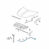 OEM GMC Acadia Handle Asm-Hood Primary Latch Release Cable **188Cm Diagram - 20793772