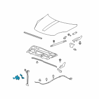 OEM Saturn Latch Asm-Hood Primary & Secondary Diagram - 20765682