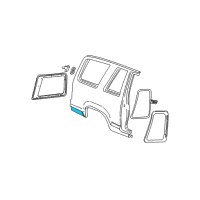 OEM 2001 Ford Explorer Body Side Molding Diagram - XL2Z-7829038-AAC