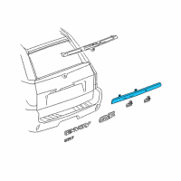 OEM GMC Molding Asm, Rear License Plate Pocket (Primed) *Paint To Mat Diagram - 12335846