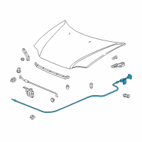 OEM Honda Wire Assembly, Hood (Classy Gray) Diagram - 74130-S10-A11ZB