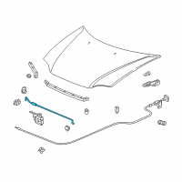 OEM 2000 Honda CR-V Stay, Hood Opener Diagram - 74145-S10-010