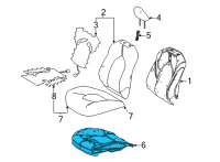OEM 2021 Toyota Sienna Seat Cushion Pad Diagram - 71512-08050