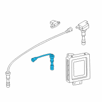 OEM 2002 Kia Optima Spark Plug Cable Assembly No.3 Diagram - 2744038020