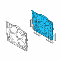 OEM 2015 BMW i8 Engine Cooling Fan Assembly Diagram - 17-42-7-649-150