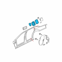 OEM Cadillac DTS Fuel Pocket Diagram - 15786469