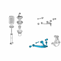 OEM 2008 Chevrolet Silverado 3500 HD Front Lower Control Arm Assembly Diagram - 25997509