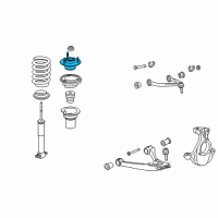 OEM 2008 Chevrolet Silverado 3500 HD Mount, Front Suspension Strut Diagram - 25940743