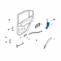 OEM Hyundai Latch & Actuator Assembly-Rear Door, RH Diagram - 81420-2D001