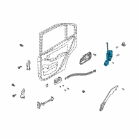 OEM 2003 Hyundai Elantra Latch & Actuator Assembly-Rear Door, RH Diagram - 81420-2D000