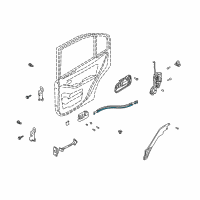 OEM Hyundai Elantra Rear Door Inside Handle Cable Assembly, Left Diagram - 81471-2D002