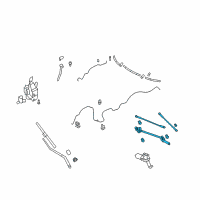 OEM 2011 Infiniti EX35 Link Assy-Wiper Diagram - 28840-1BA0A