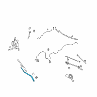 OEM 2009 Infiniti EX35 Window Wiper Arm Assembly Diagram - 28881-1BA0A