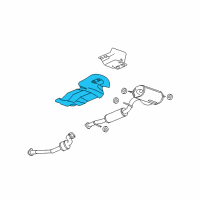 OEM Hummer H3 Shield, Catalytic Converter Heat Diagram - 10377450
