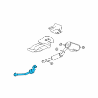 OEM 2009 Hummer H3T 3Way Catalytic Convertor Assembly (W/ Exhaust Manifold P Diagram - 20909930