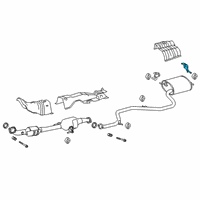 OEM 2022 Toyota Corolla Muffler & Pipe Support Bracket Diagram - 17576-F2010