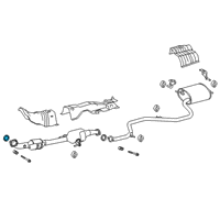 OEM 2021 Toyota Corolla Front Pipe Gasket Diagram - 17451-24010