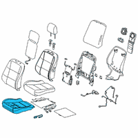 OEM 2013 Lexus ES300h Pad, Front Seat Cushion Diagram - 71511-33471