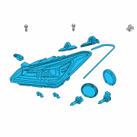 OEM 2016 Hyundai Genesis Headlamp Assembly, Left Diagram - 92101-B1010